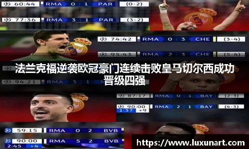 法兰克福逆袭欧冠豪门连续击败皇马切尔西成功晋级四强